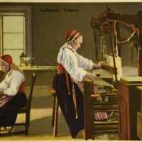 Sweden Leksand Dalarne Women Weaving