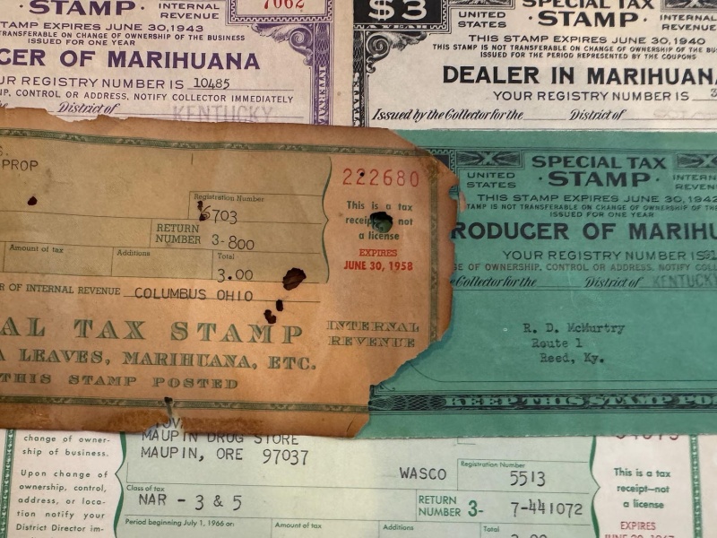 Cannabis Museum Special Tax Stamps